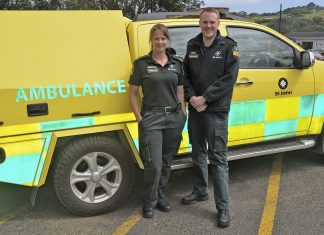 ST JOHN Rebecca Whistler and Territory Manager Simon Barnett