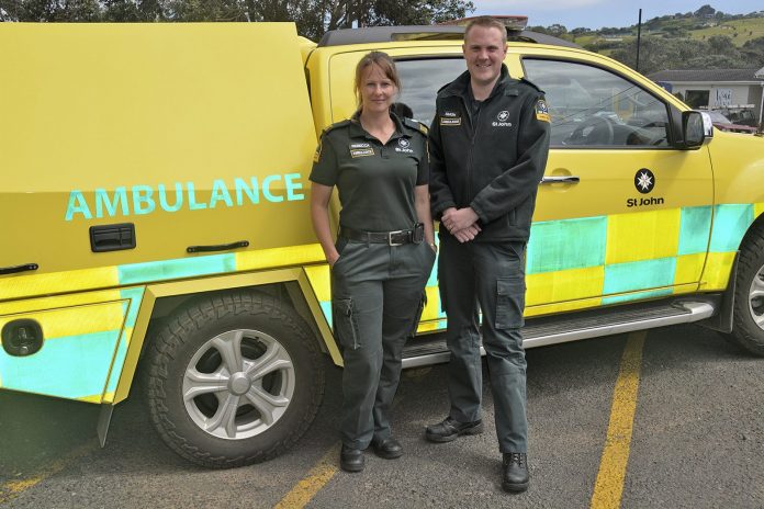 ST JOHN Rebecca Whistler and Territory Manager Simon Barnett