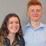 N WHS prizegiving 4 1112 WHS Prize night CAP: The new head girl and boy for 2021, Teeana Kara and Kyle Edwards. LH